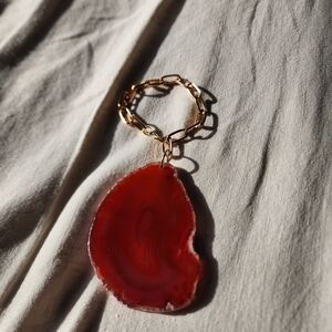 Geode Bag Charm Orange